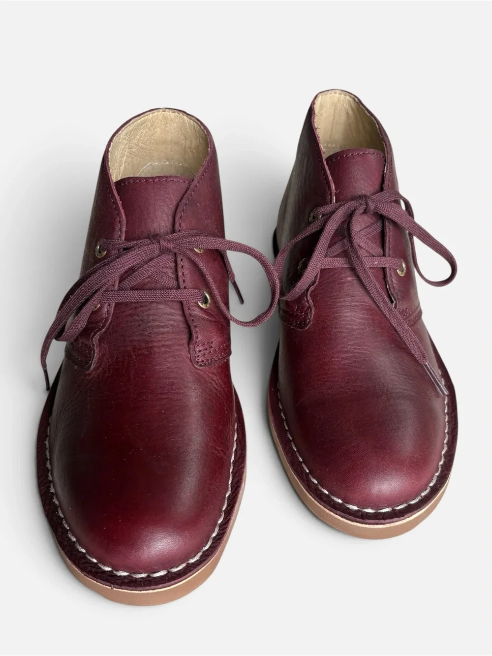 L.L.Bean 7.5M Women’s Burgundy Leather Chukka Ankle Boots Lace-Up – New w Box